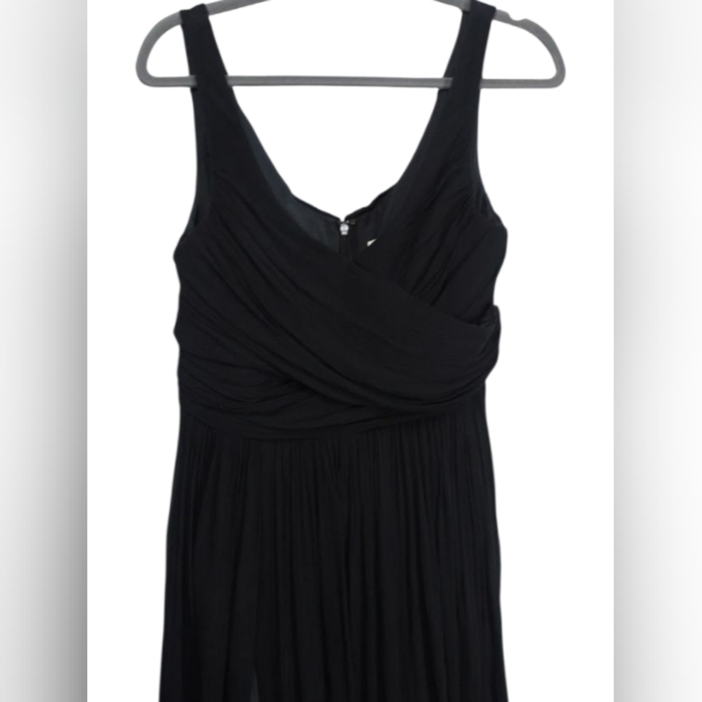 J Crew Black Silk Chiffon Bridesmaid Dress Size 10 - Picture 8 of 8